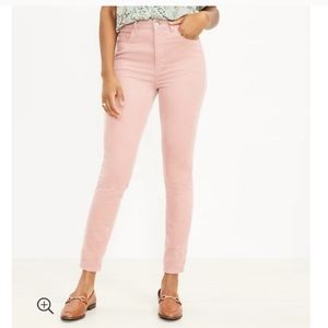 LOFT skinny corduroy pants in dusty mauve size 8 - high rise